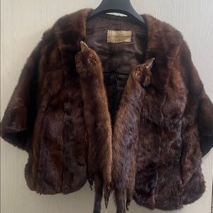 Chic Brown Fur Cape